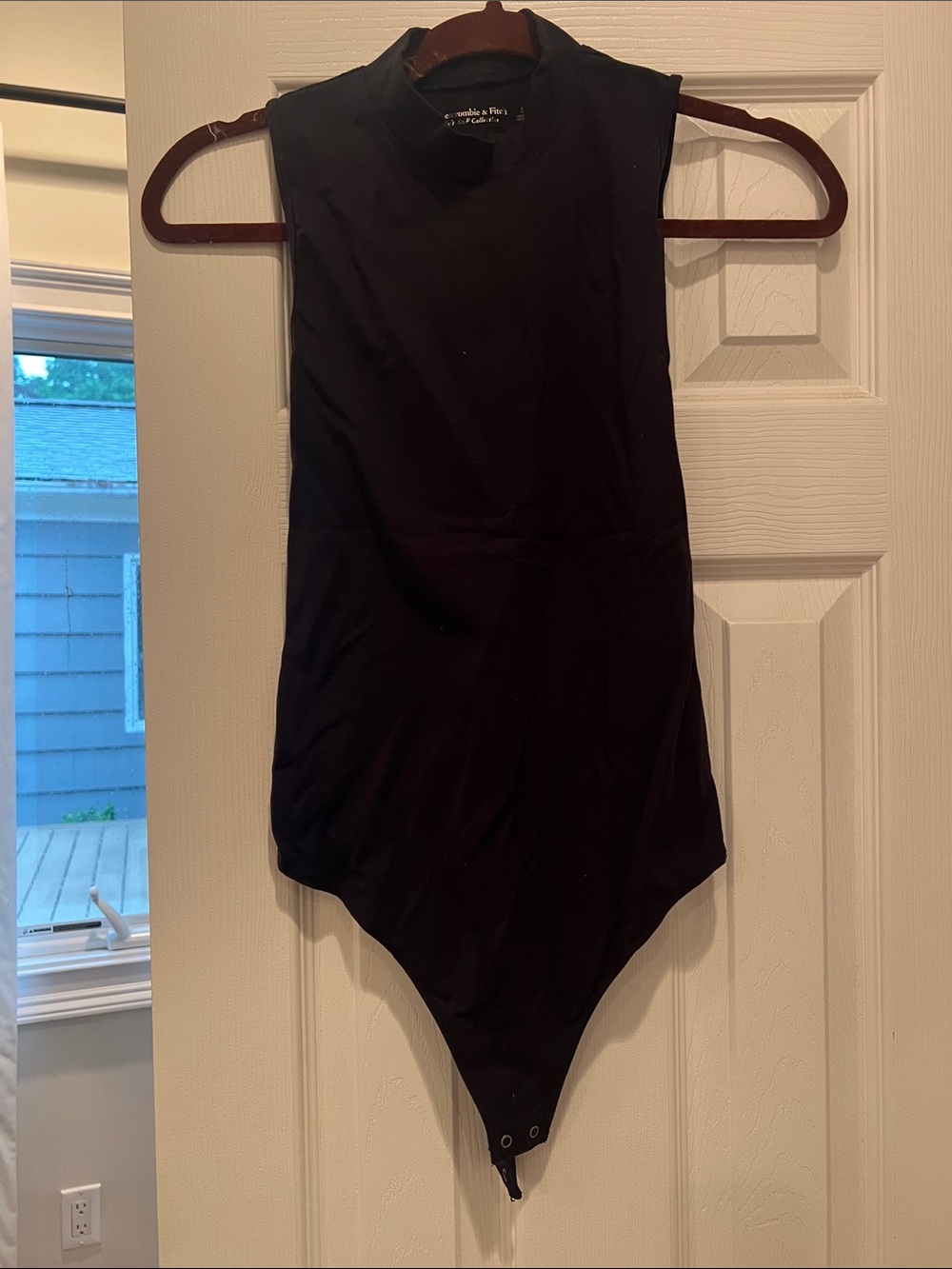 Abercrombie & Fitch Black Sleeveless Mock Neck Top